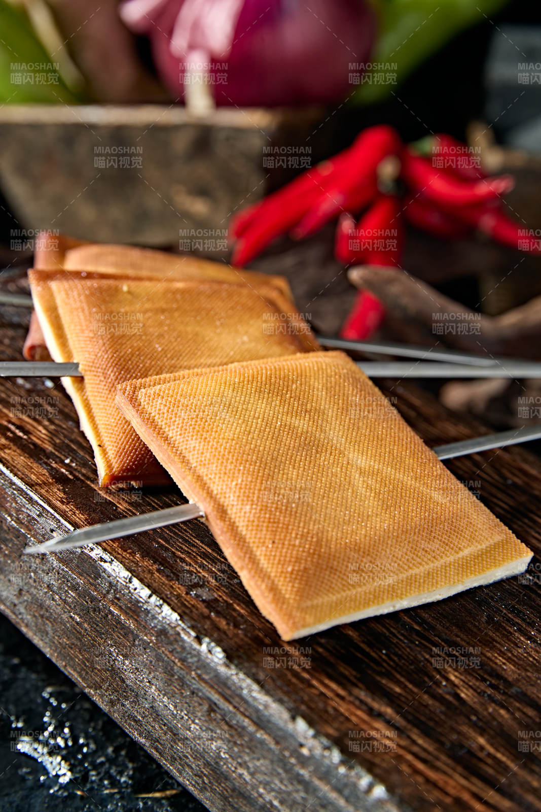 美味烧烤食材炭烤怀安熏豆干图片