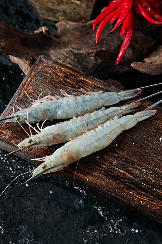 美味烧烤食材生鲜串串虾图片