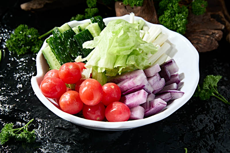 美味蘸酱田园时蔬大丰收图片