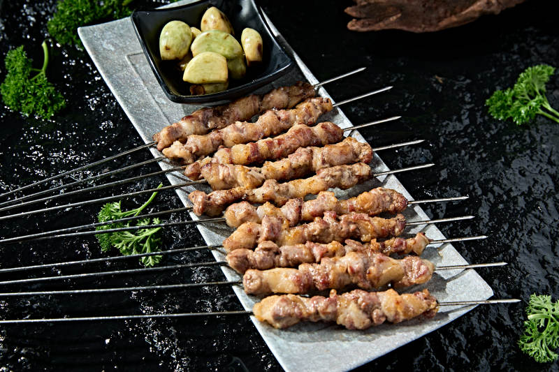美味烧烤炭烤美味羊肉串图片
