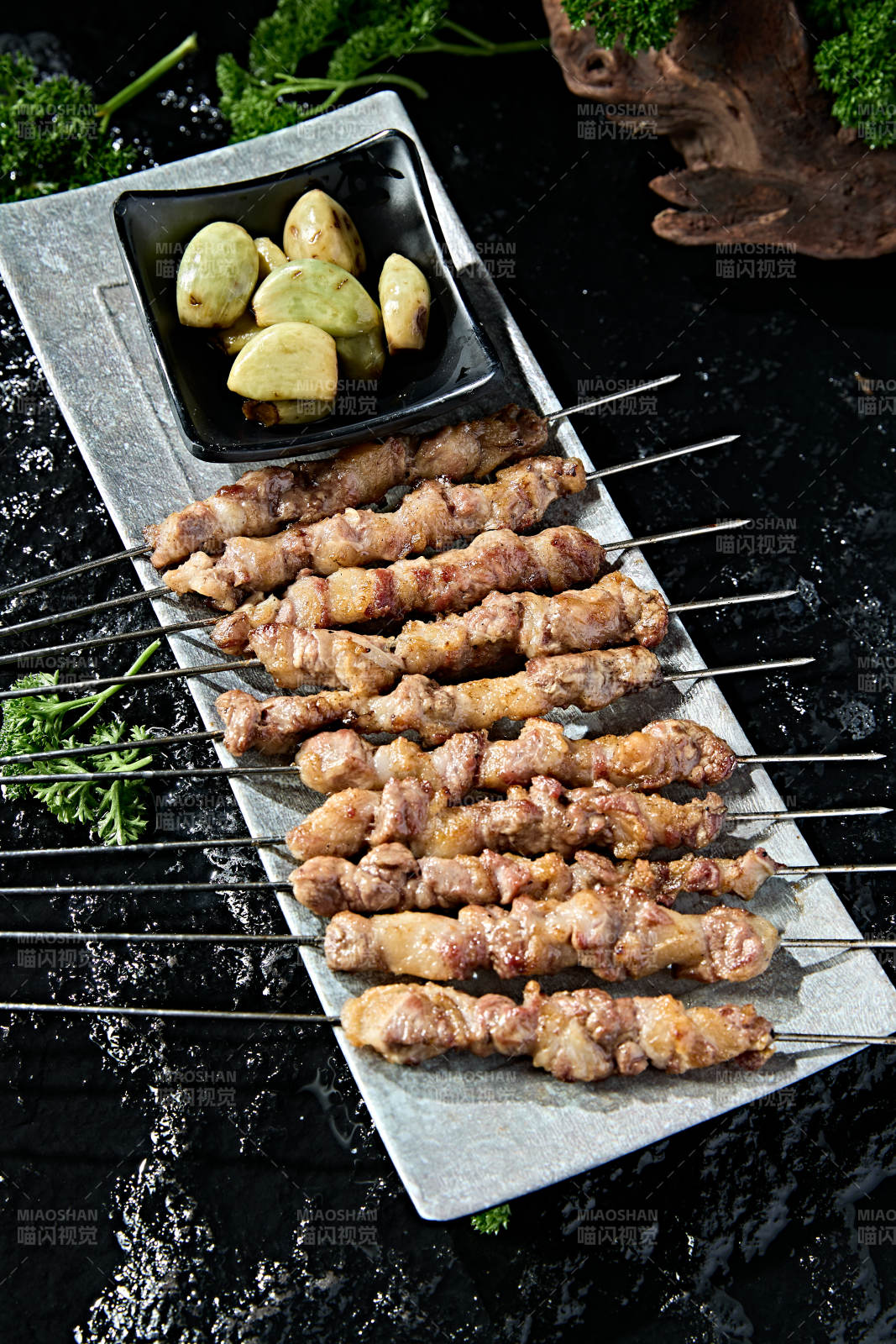 美味烧烤炭烤美味羊肉串图片