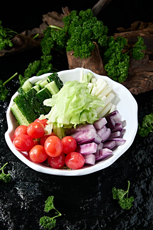 美味蘸酱田园时蔬大丰收图片