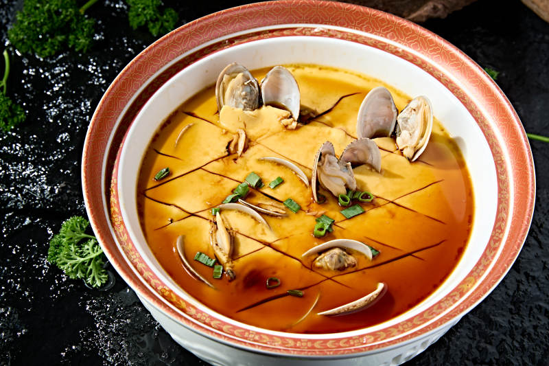 鲜香酱油花蛤蒸水蛋图片