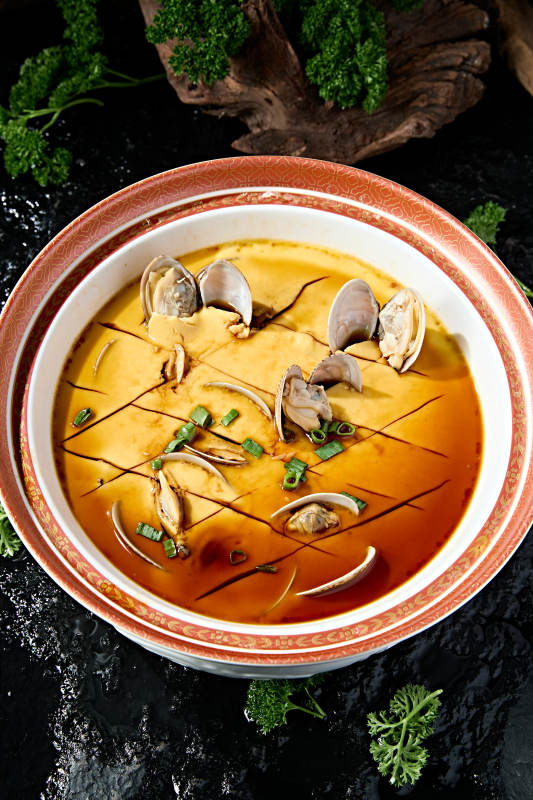 鲜香酱油花蛤蒸水蛋图片