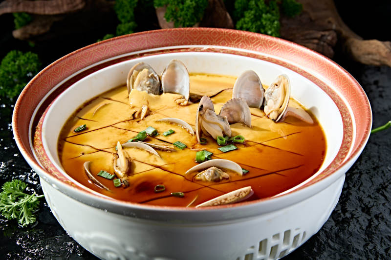 鲜香酱油花蛤蒸水蛋图片