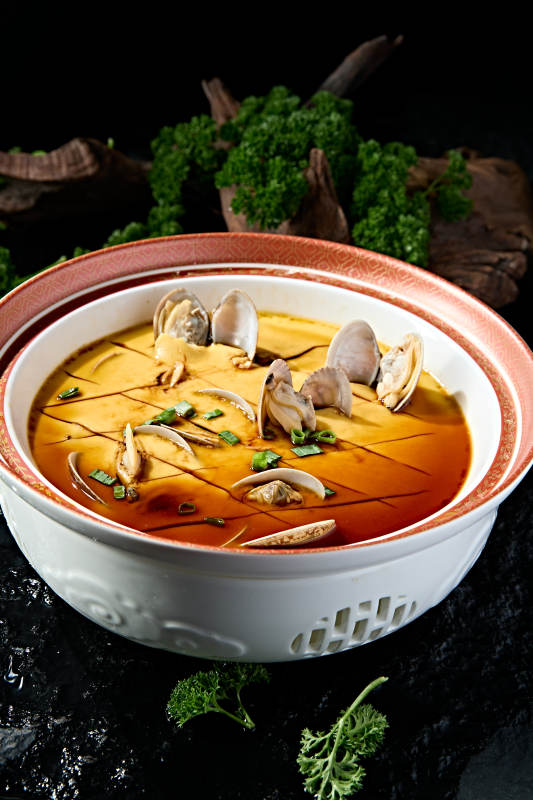 鲜香酱油花蛤蒸水蛋图片