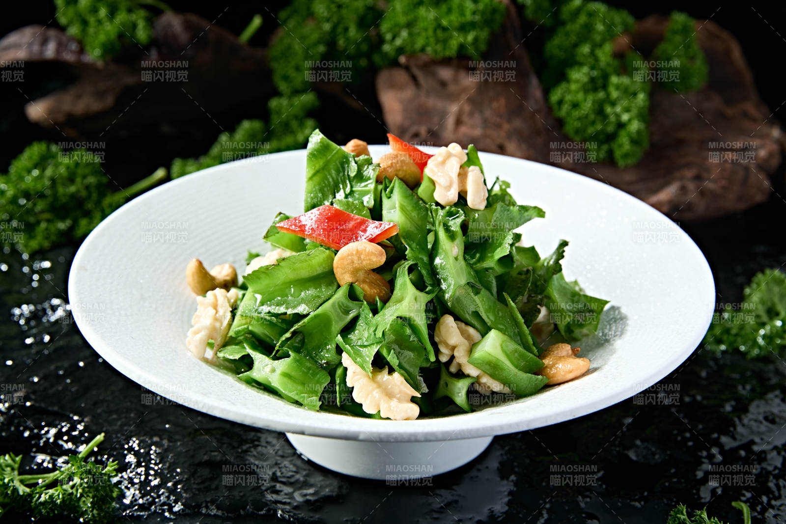 腰果桃仁凉拌四棱豆四角豆图片