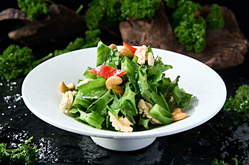 腰果桃仁凉拌四棱豆四角豆图片