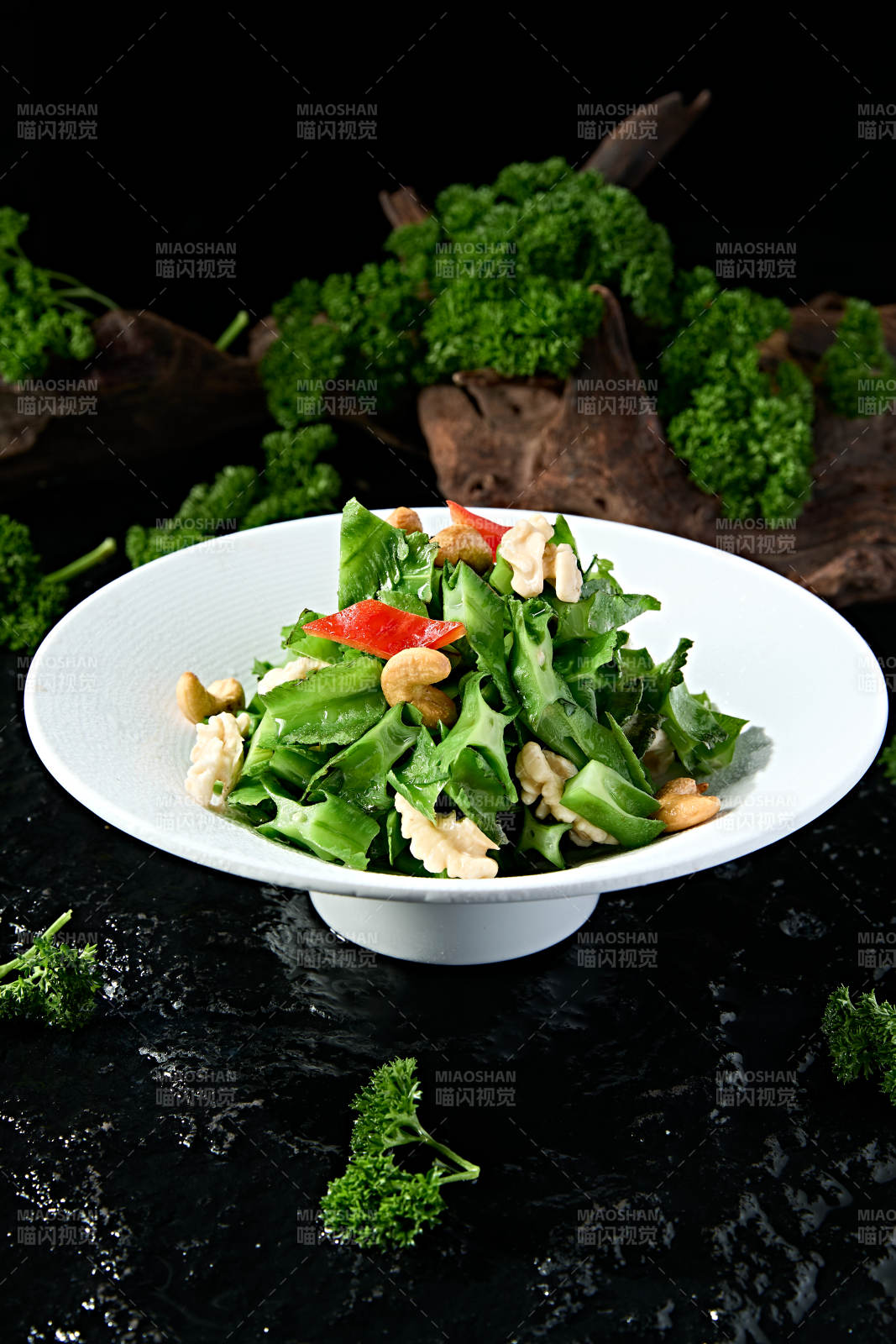 腰果桃仁凉拌四棱豆四角豆图片