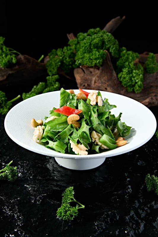 腰果桃仁凉拌四棱豆四角豆图片