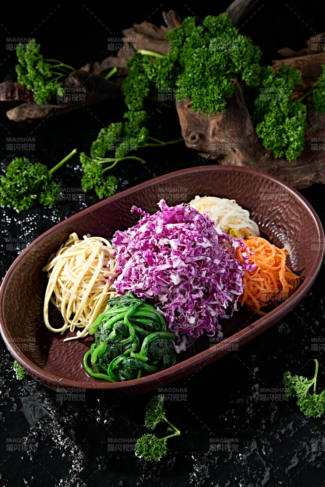 美味精美凉菜巧拌五色菜丝图片