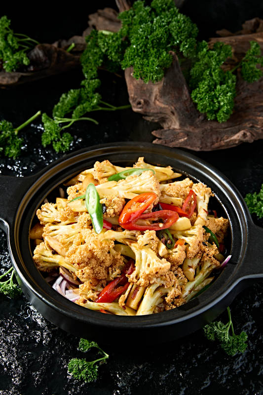 砂锅酱香米椒小炒图片