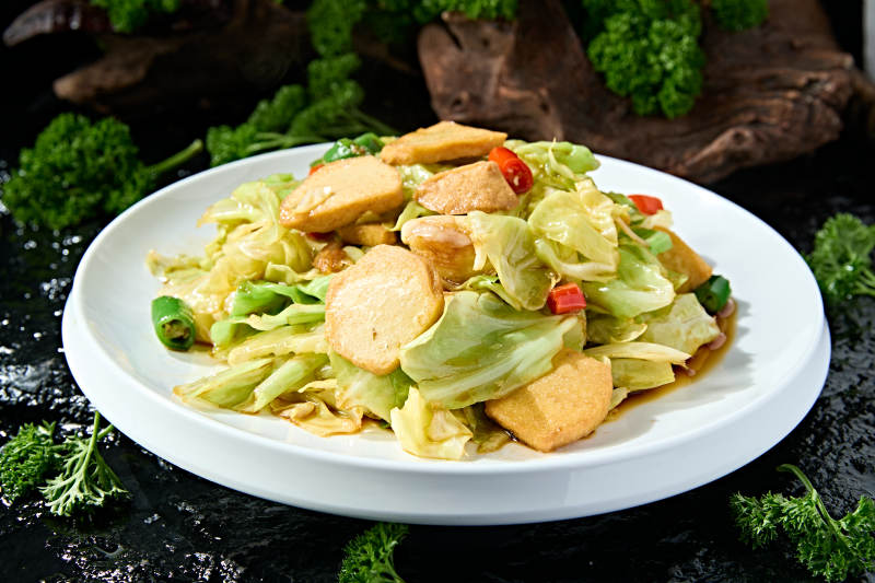 风味小炒米椒包菜炒实蛋图片