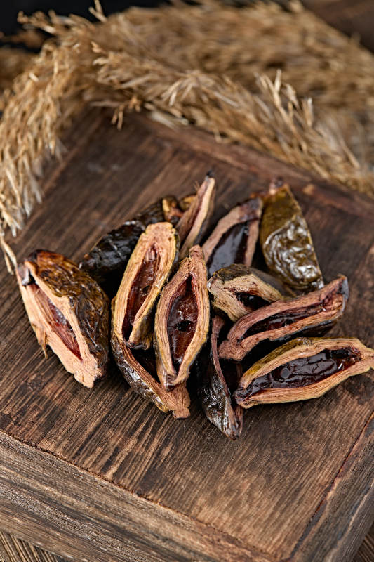 湖南湘潭特产干制槟榔特写拍摄图片