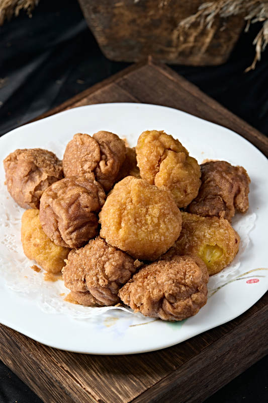 地方传统美食蔚县油炸黄糕图片