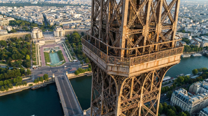 埃菲尔铁塔俯瞰巴黎图片