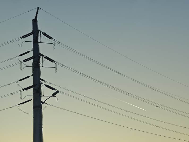 电线杆与天空图片