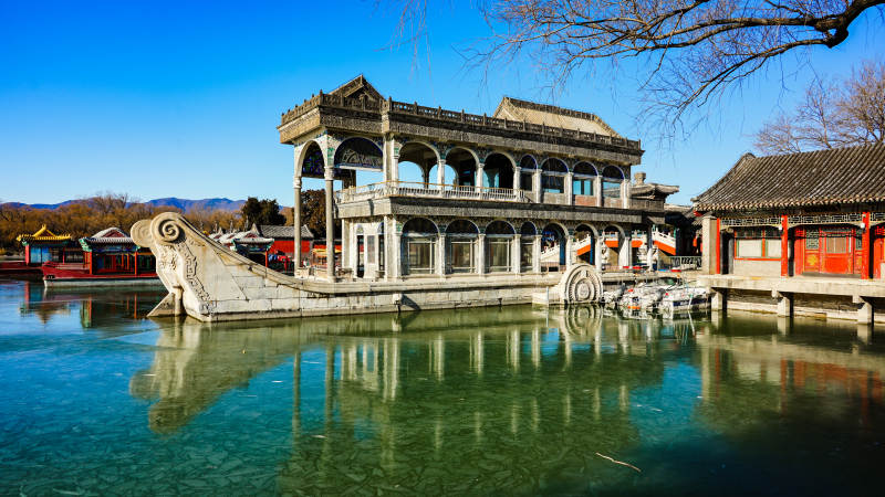 颐和园皇家园林水景图片