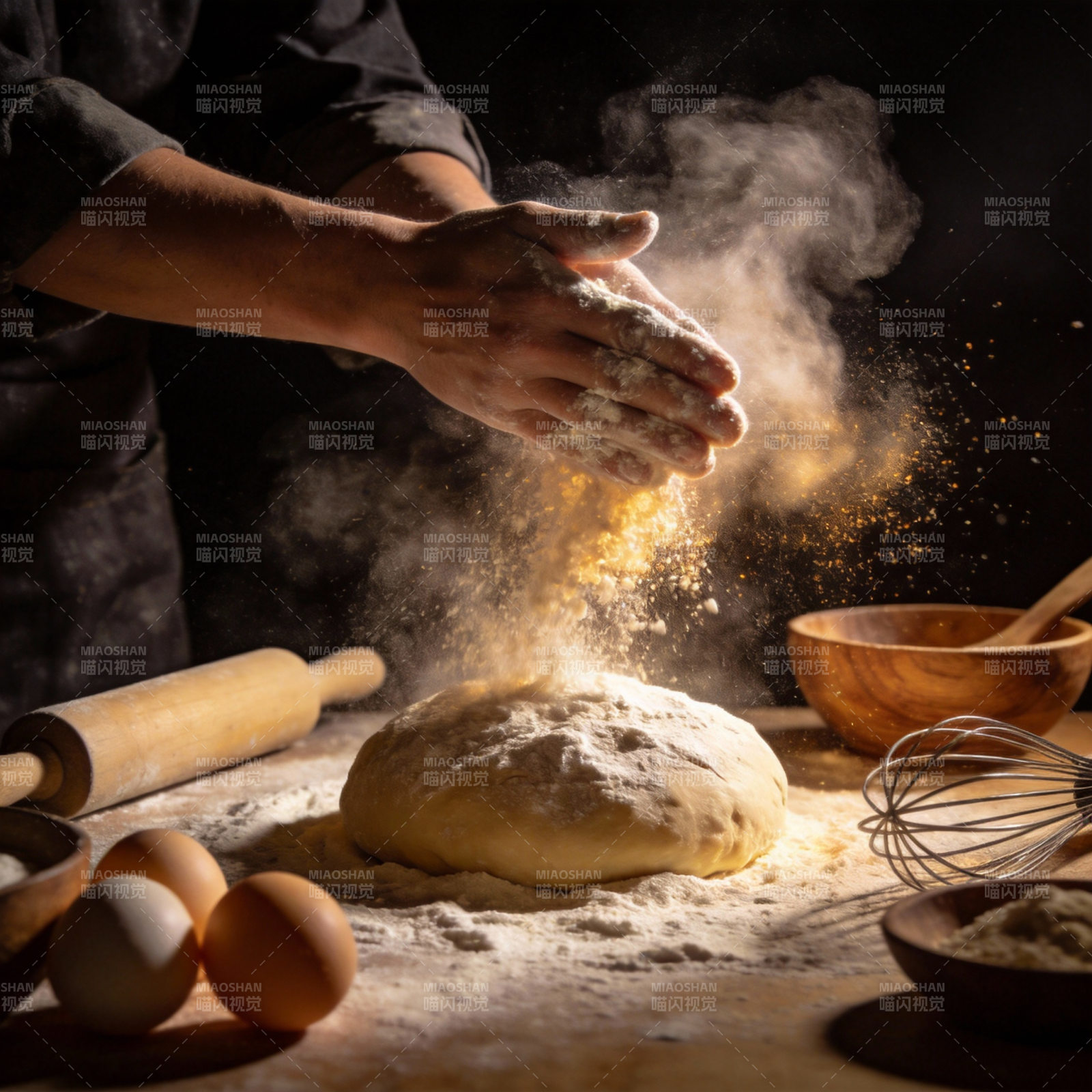 揉面生花图片