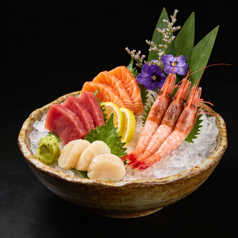 精致刺身拼盘图片