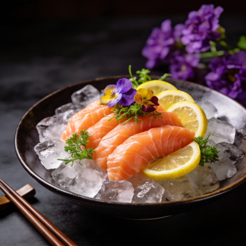 三文鱼刺身拼盘图片