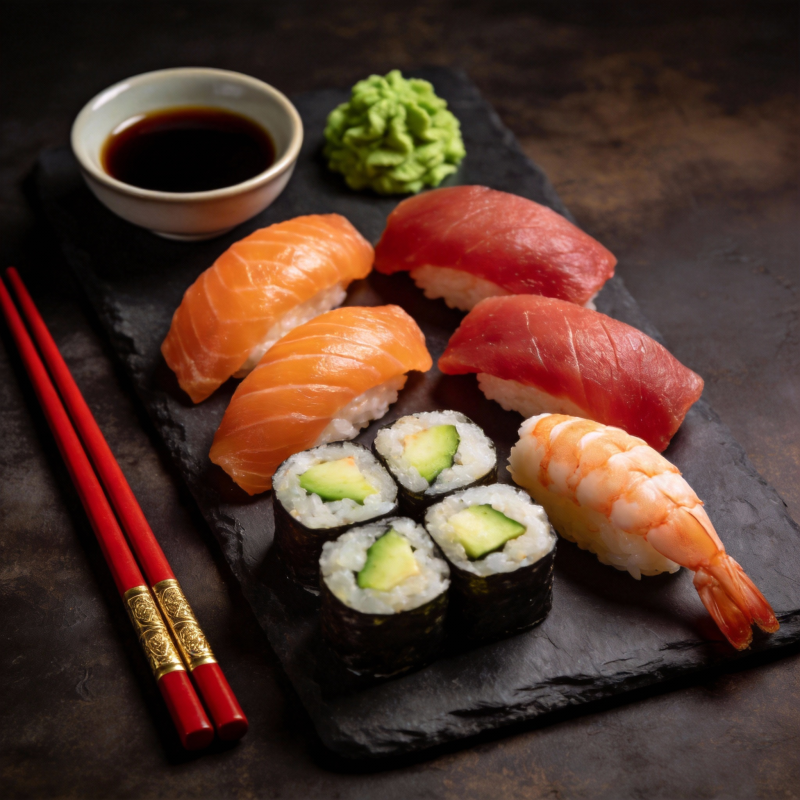 精致寿司拼盘图片