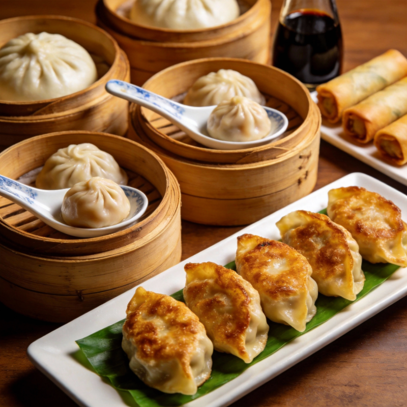 美味中式点心拼盘图片