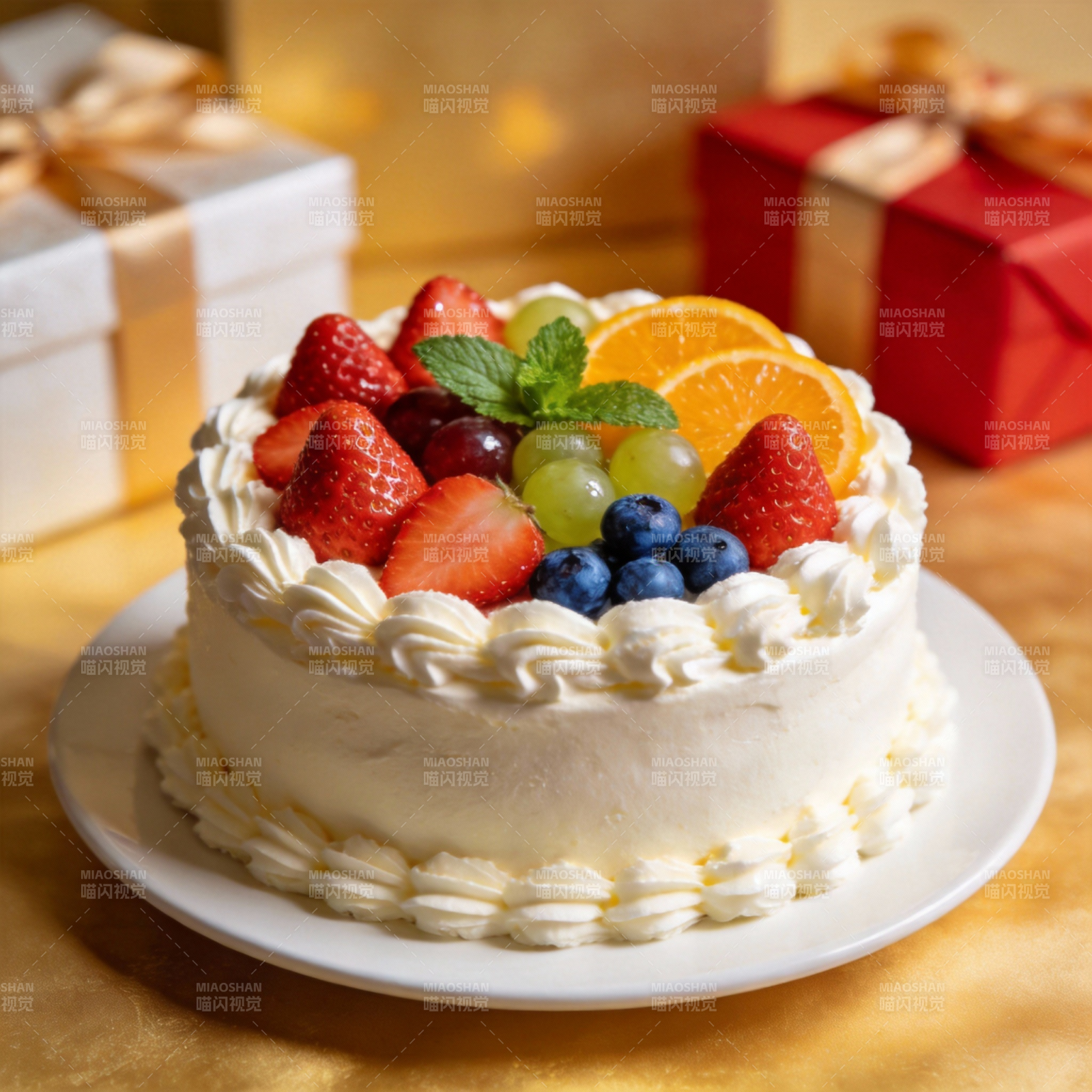 水果奶油蛋糕图片