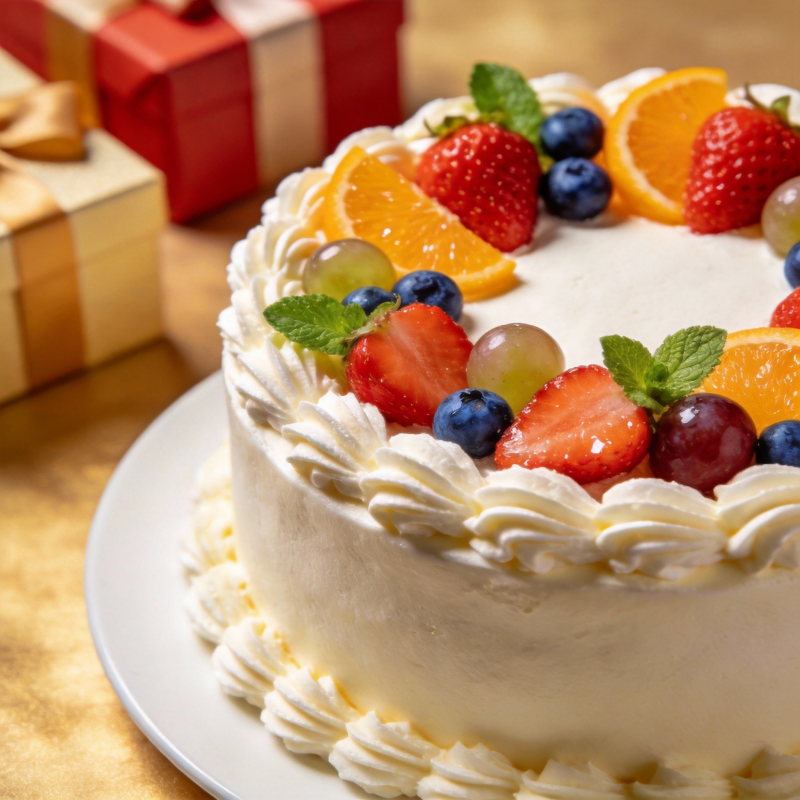 水果奶油蛋糕图片