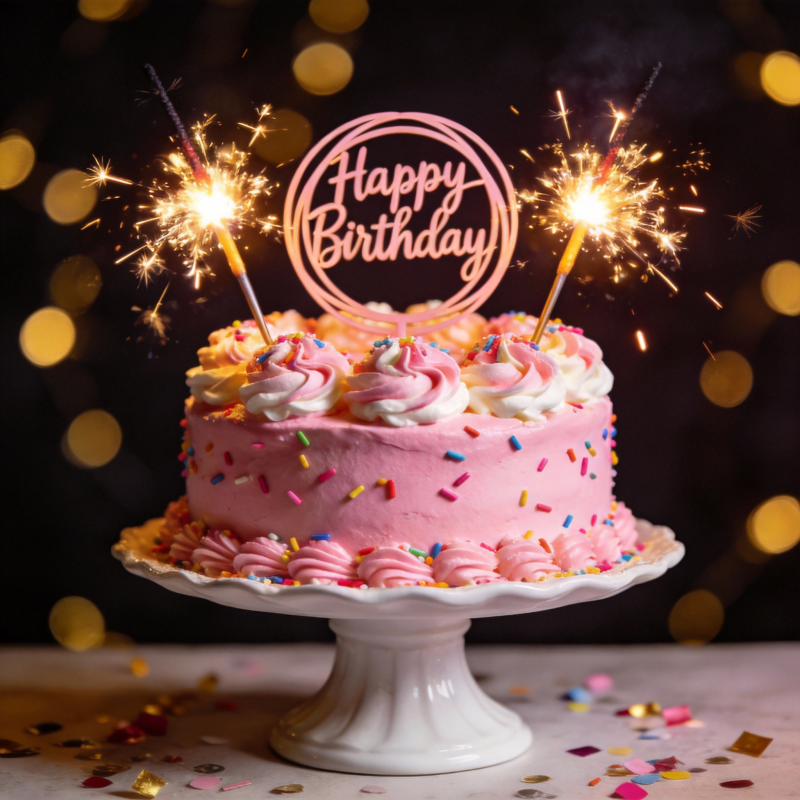 生日蛋糕 闪耀庆祝图片