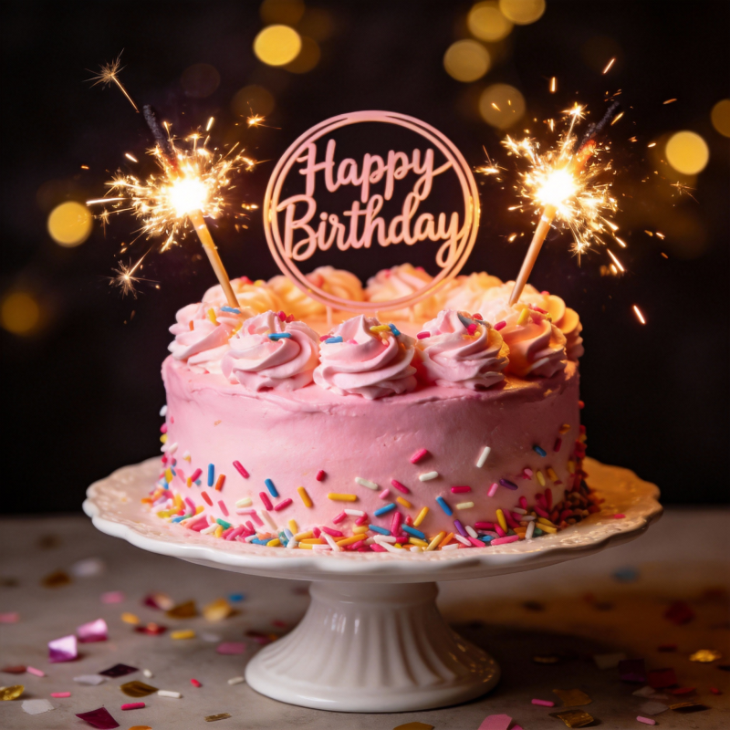 生日蛋糕闪耀时刻图片