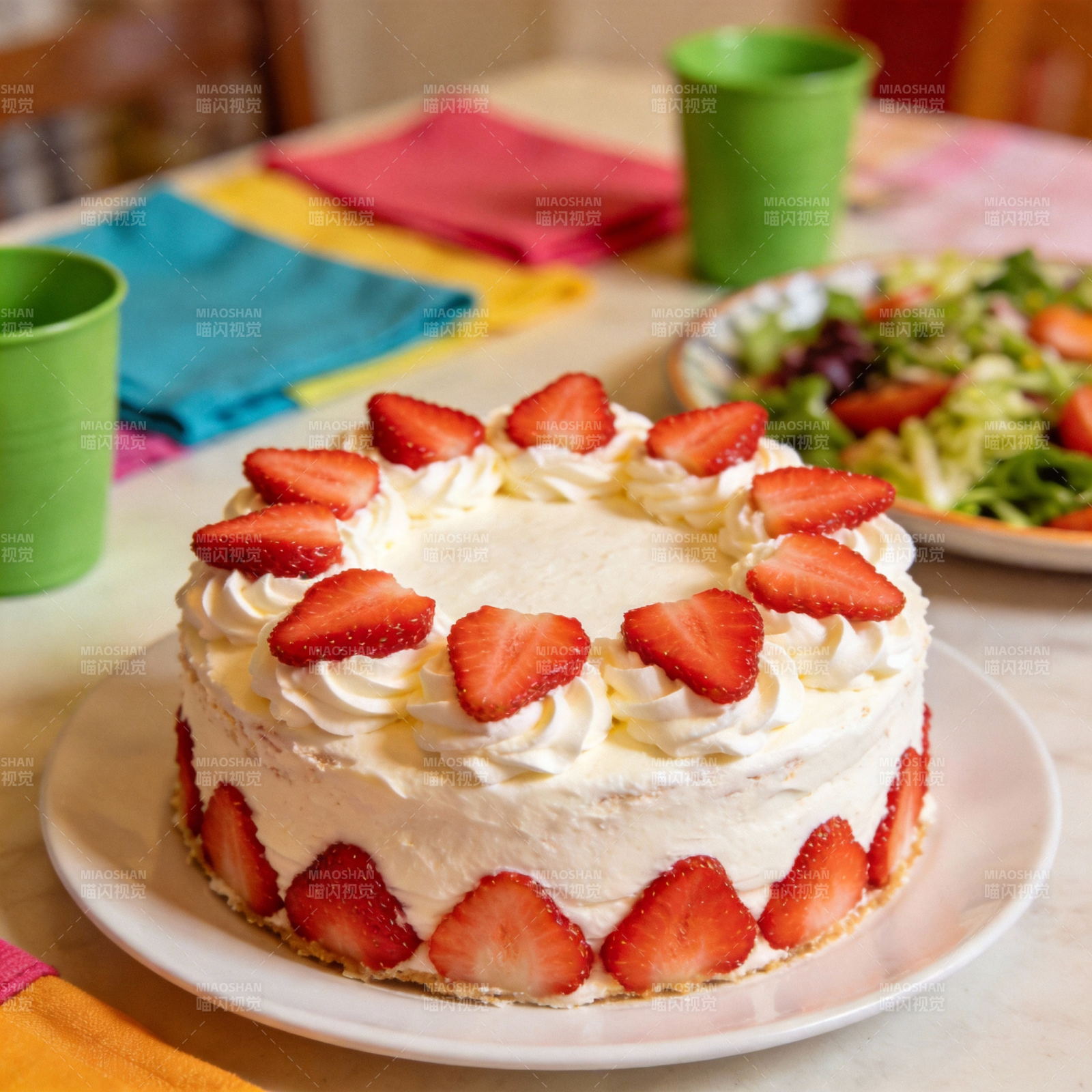 草莓奶油蛋糕图片