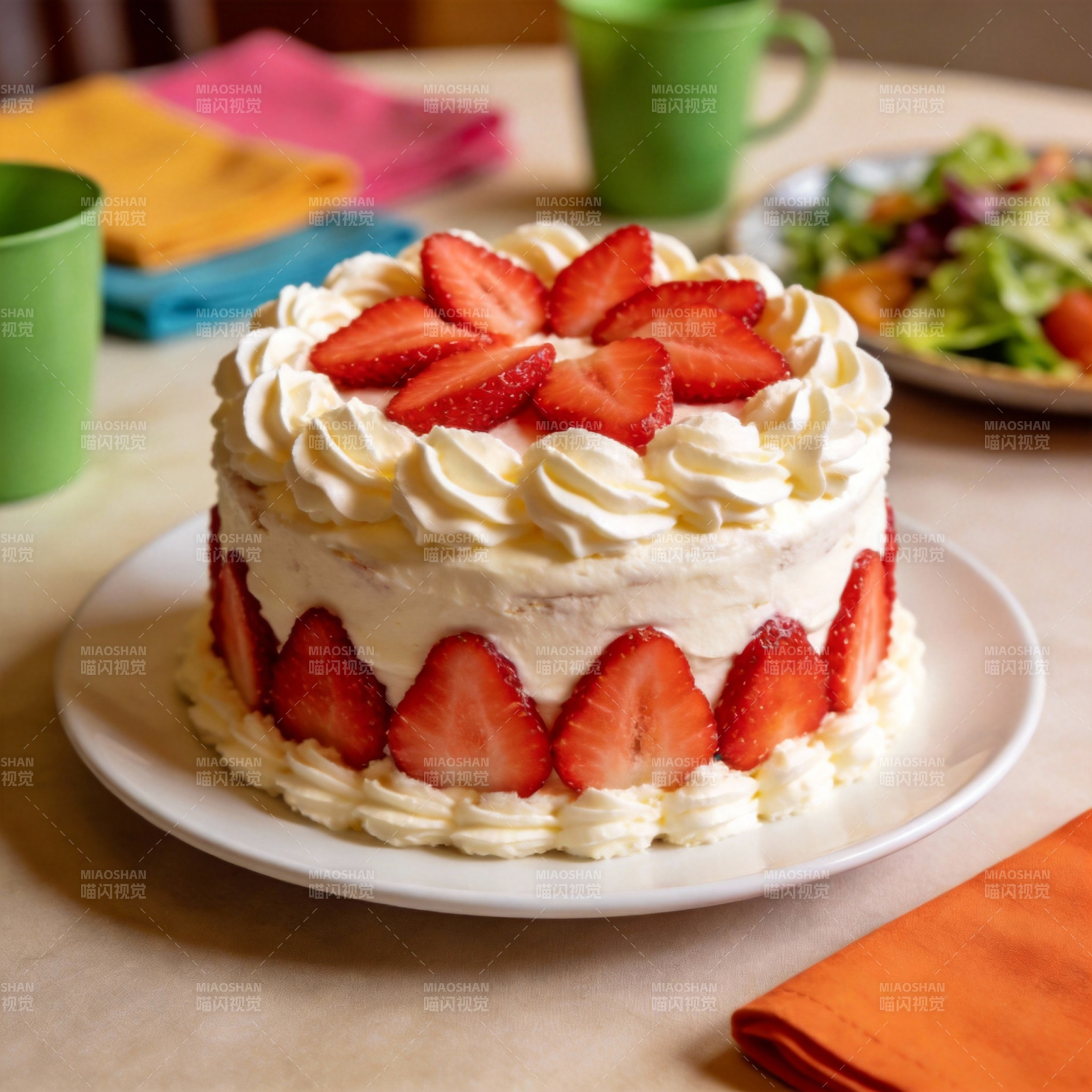 草莓奶油蛋糕图片