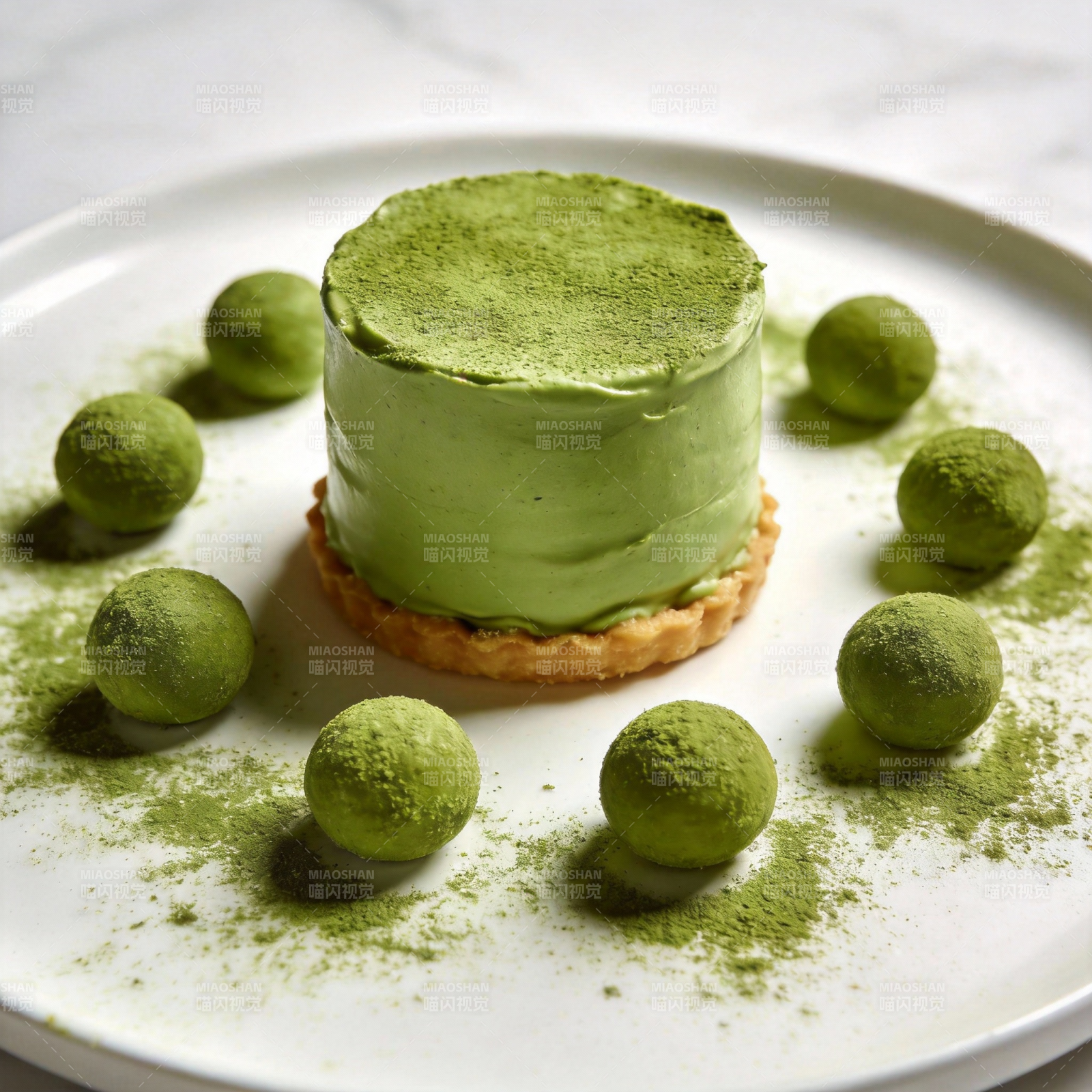 抹茶慕斯蛋糕图片