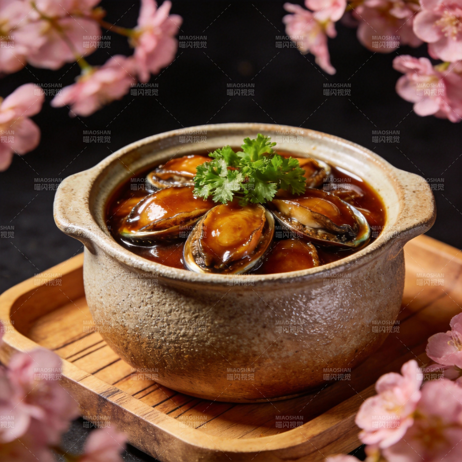 鲍鱼炖汤 樱花相伴图片