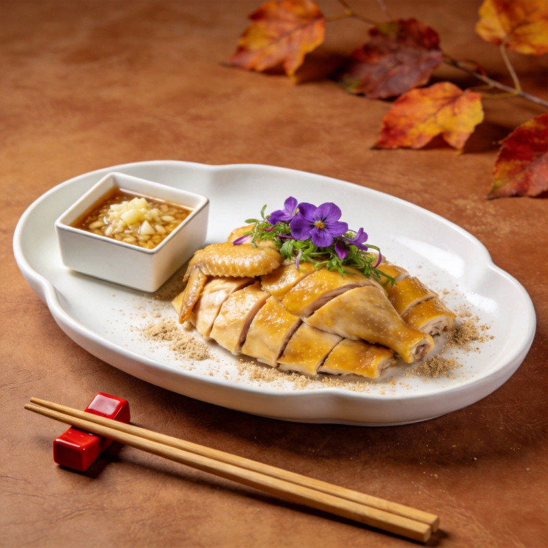 秋日烤鸭配酱料图片