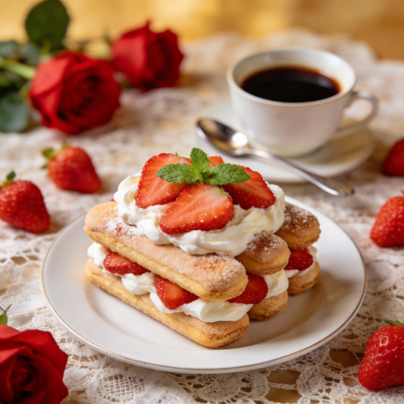 草莓提拉米苏图片