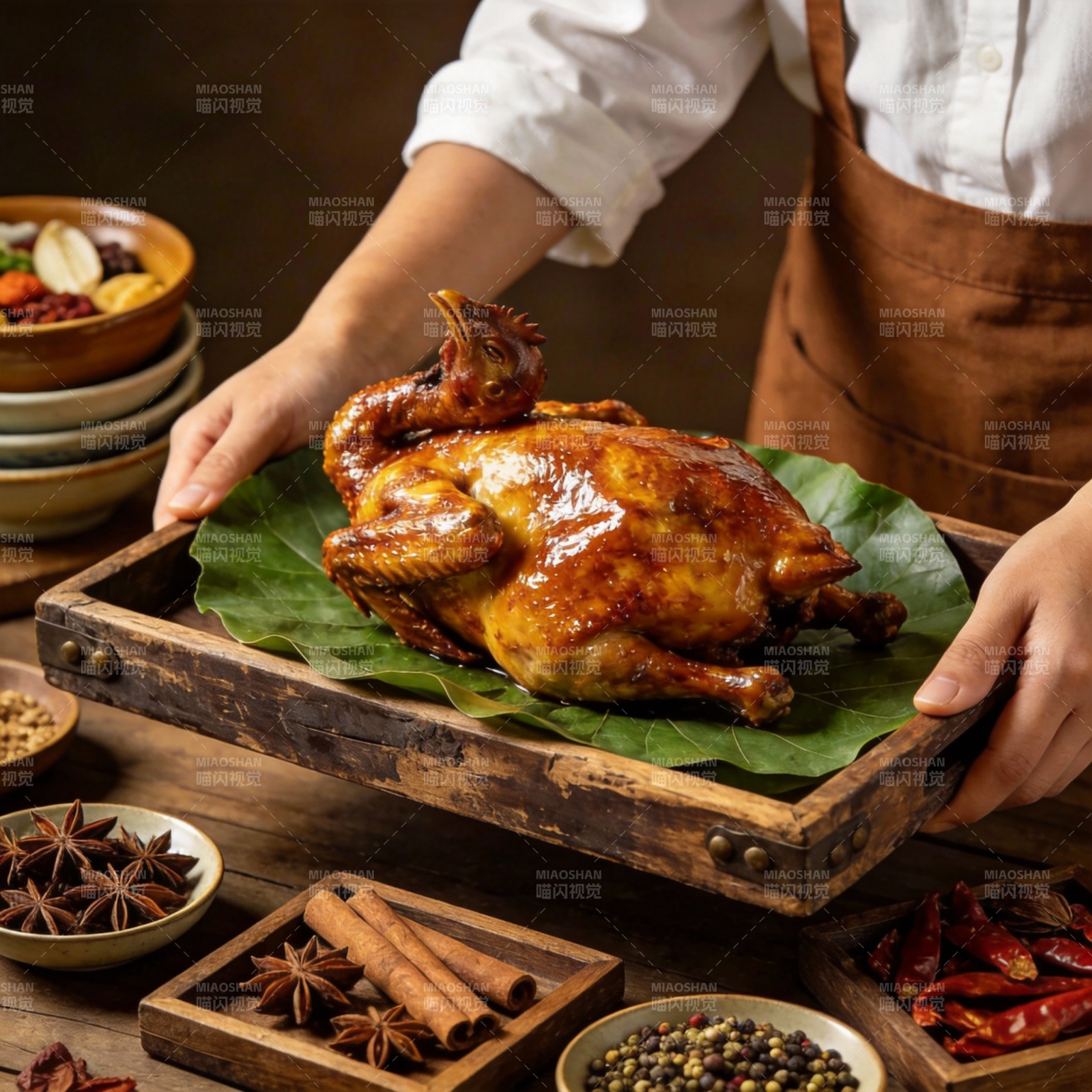 香烤全鸡 美味呈现图片