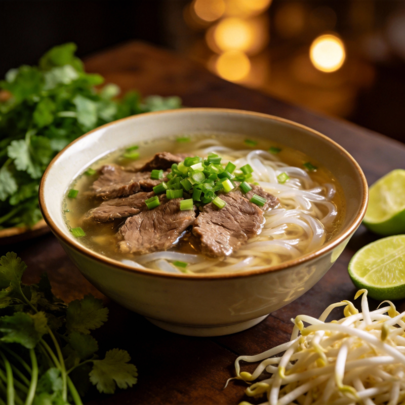 牛肉汤面配香菜图片