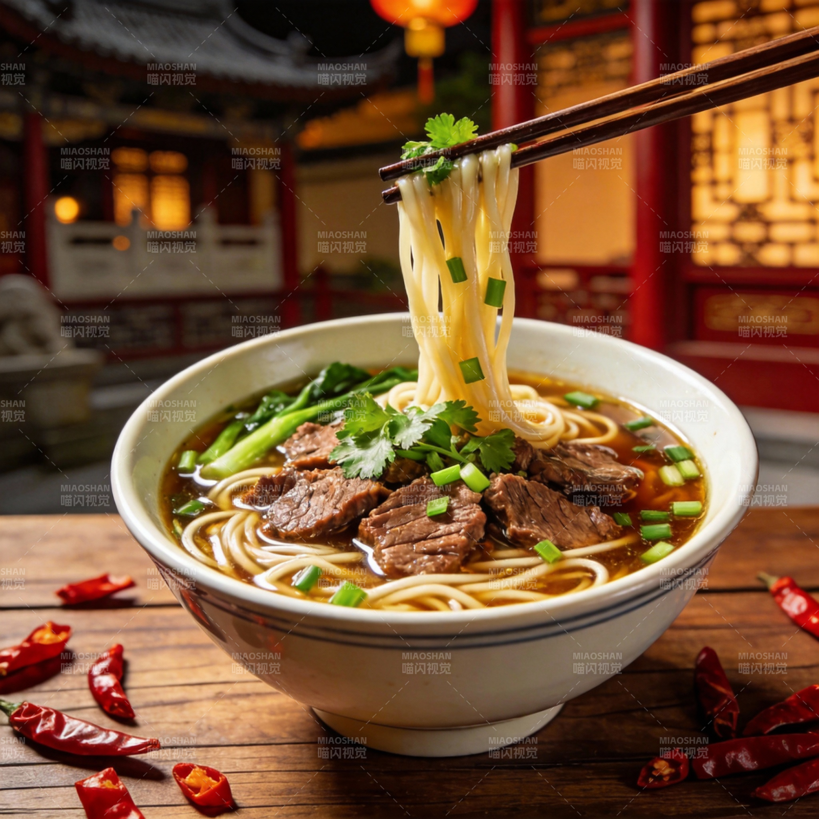 牛肉面香飘四溢图片