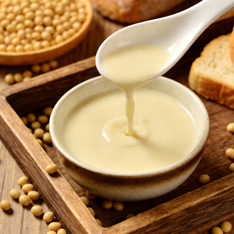 豆浆倾注碗中图片