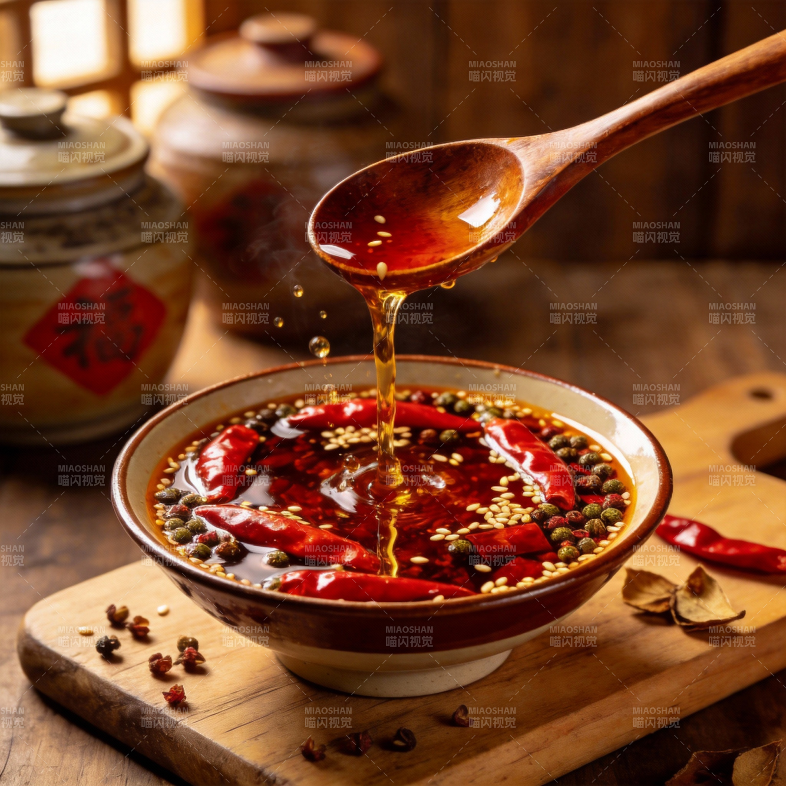 麻辣红油飘香图片