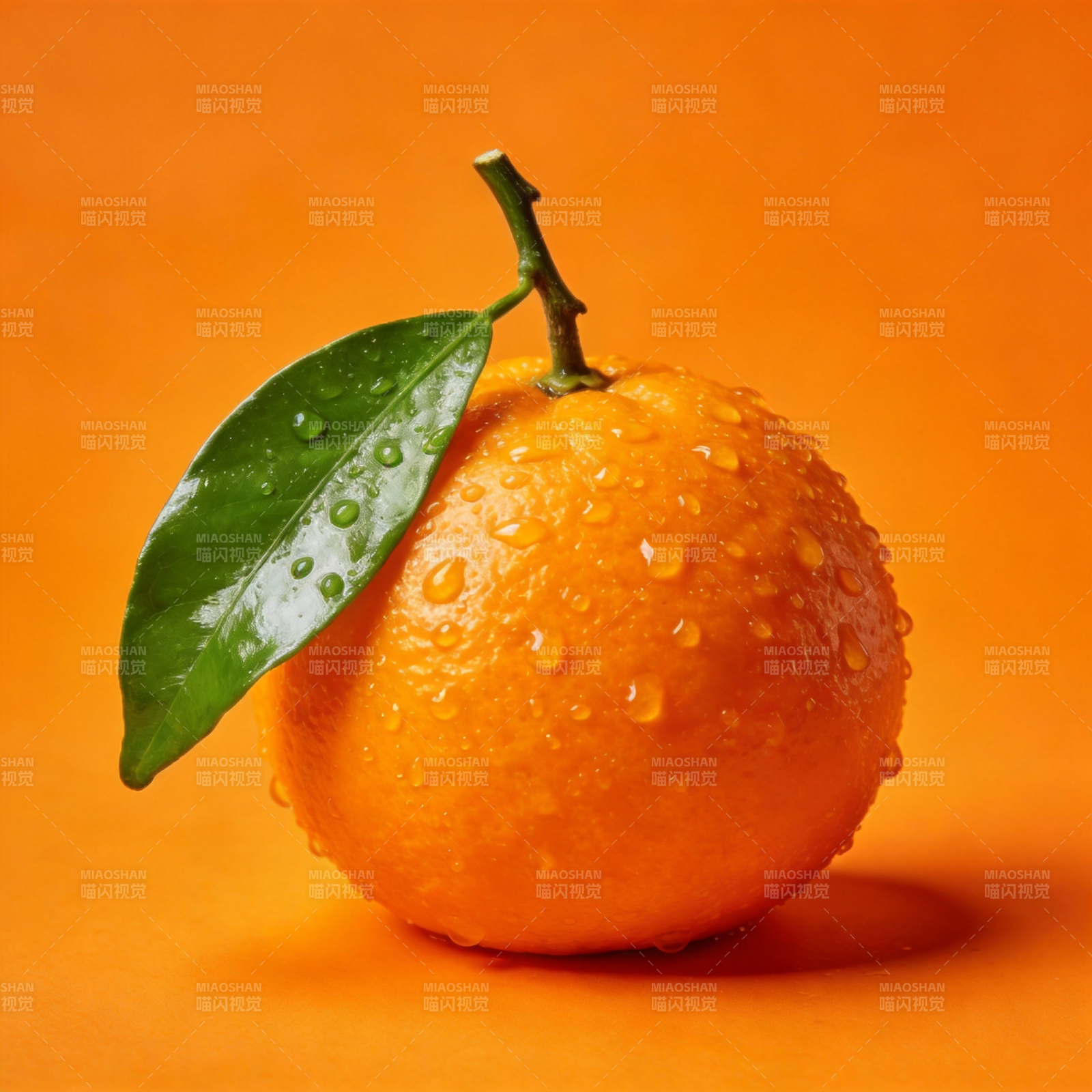 橙子上的水珠图片