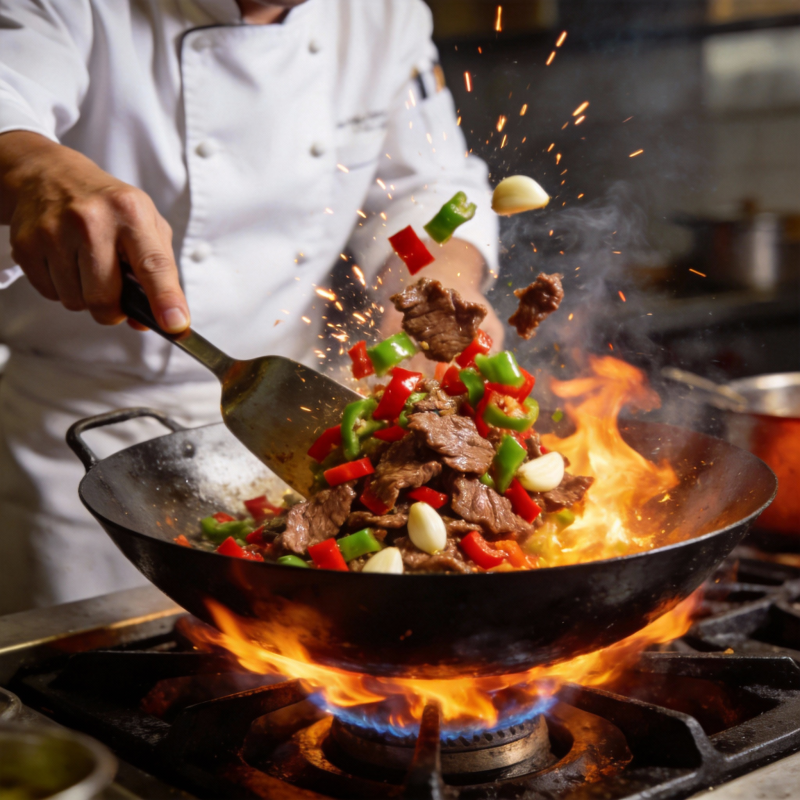 火焰炒牛肉图片