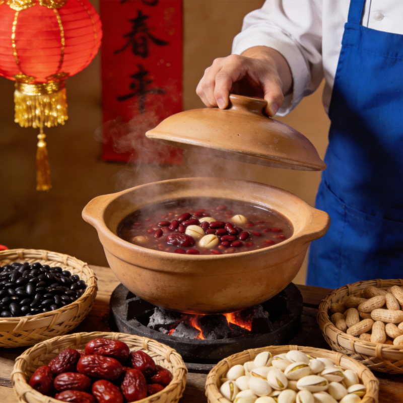 热腾腾的腊八粥图片