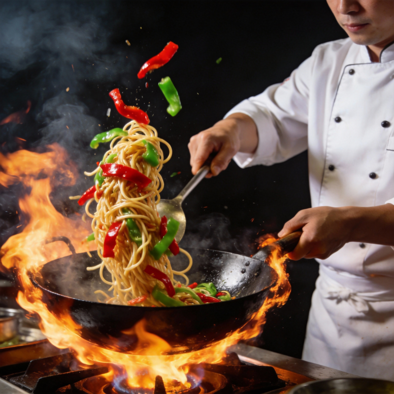 火焰炒面图片