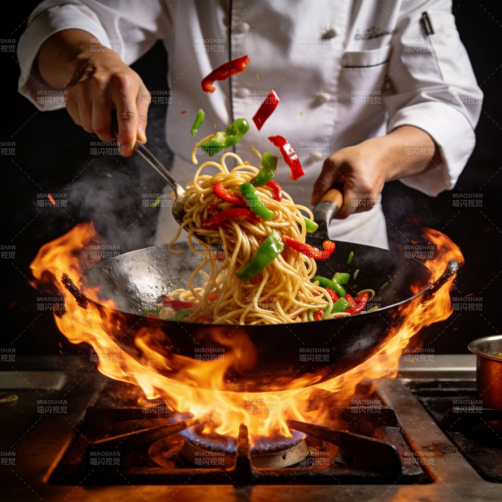 火焰炒面图片