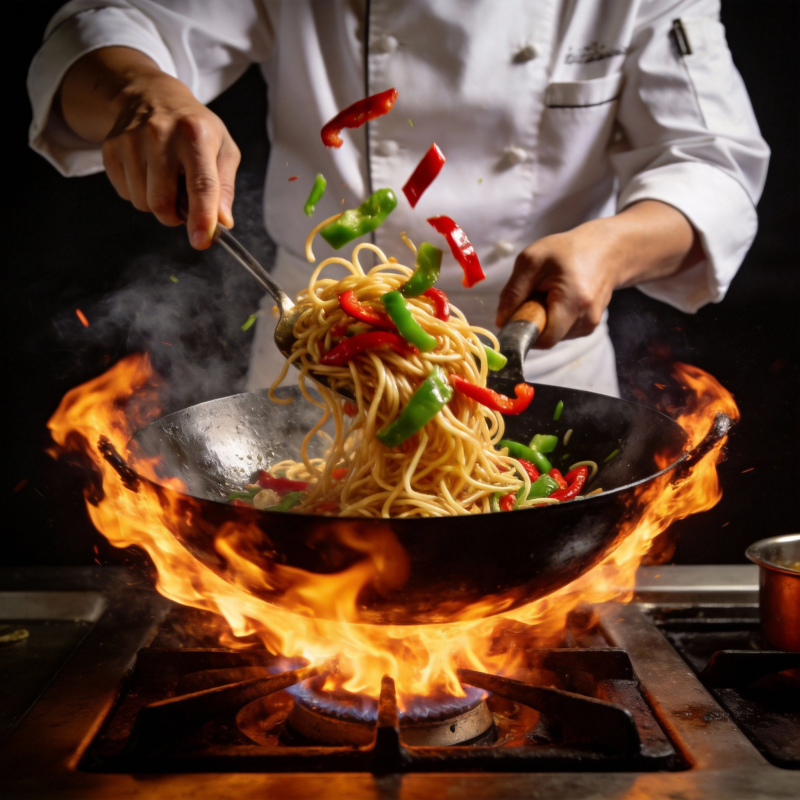 火焰炒面图片