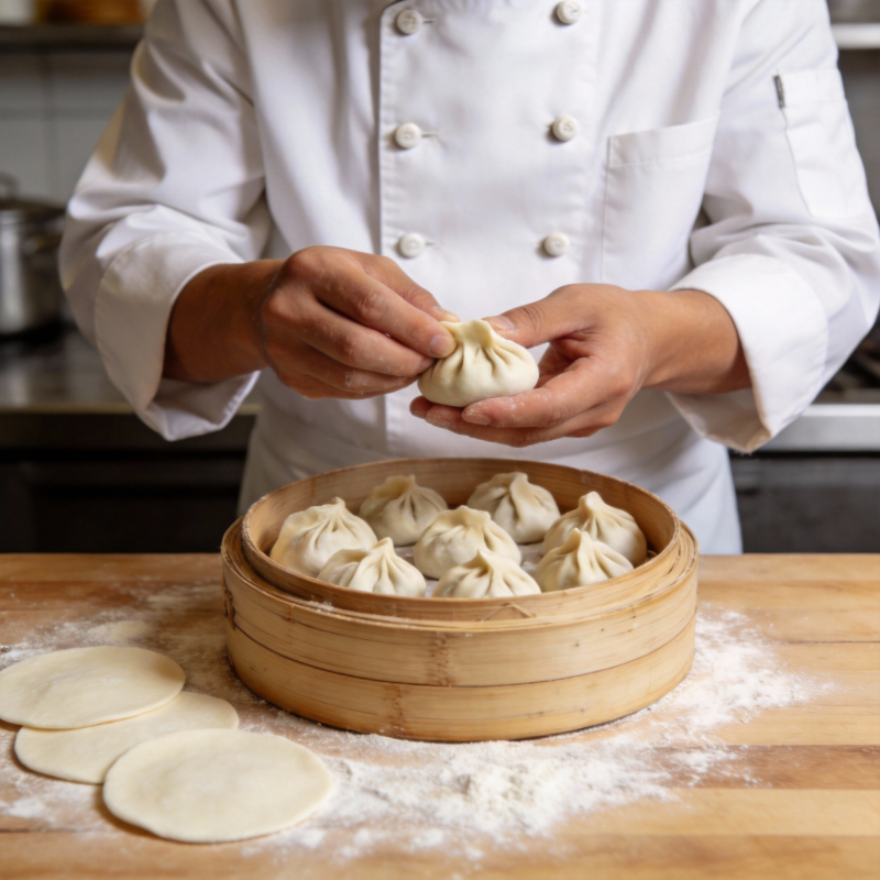 匠心包制小笼包图片