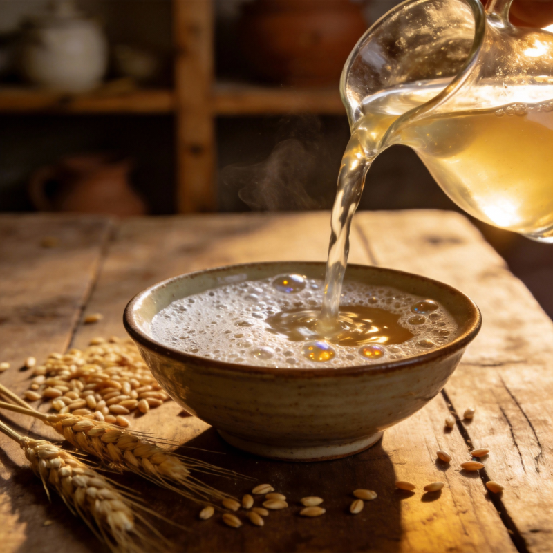 茶香四溢 麦穗相伴图片